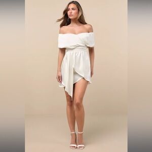 Lulu’s Off-Shoulder Ivory Dress